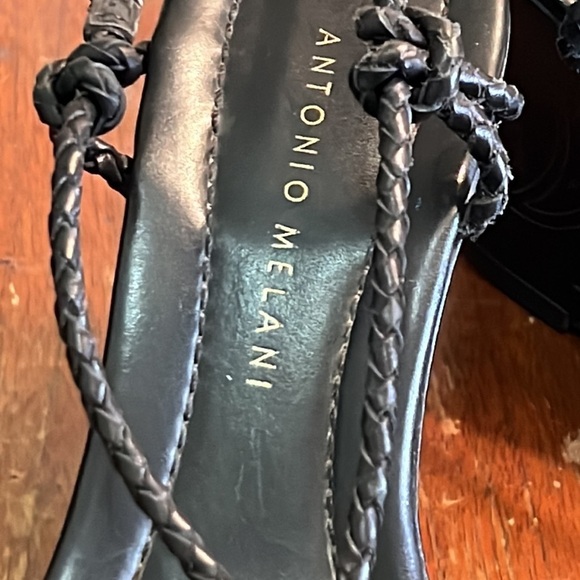 ANTONIO MELANI | Strappy Leather Wedges with Heel Design - Size 6 - Picture 3 of 11